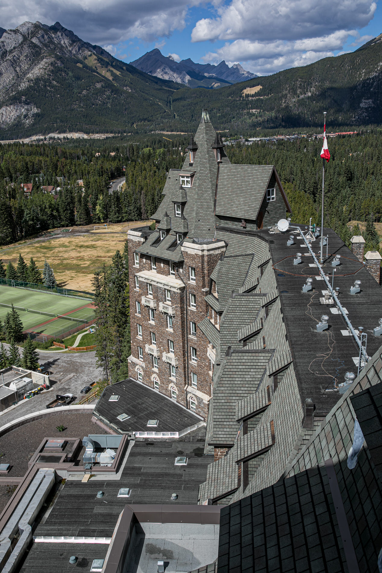 View from the Royal Suite at the Fairmont Banff Springs Hotel